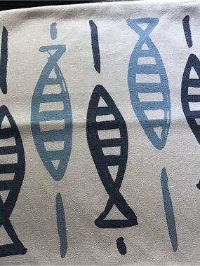 2 Blue Print Decorative Canvas pillow cases